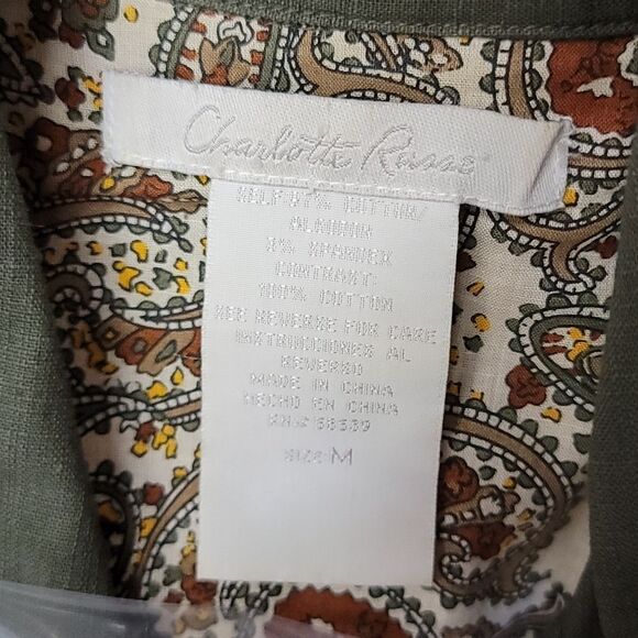 Charlotte Russe  Khaki 2-Button Long Sleeve Blazer Size M - Picture 6 of 6